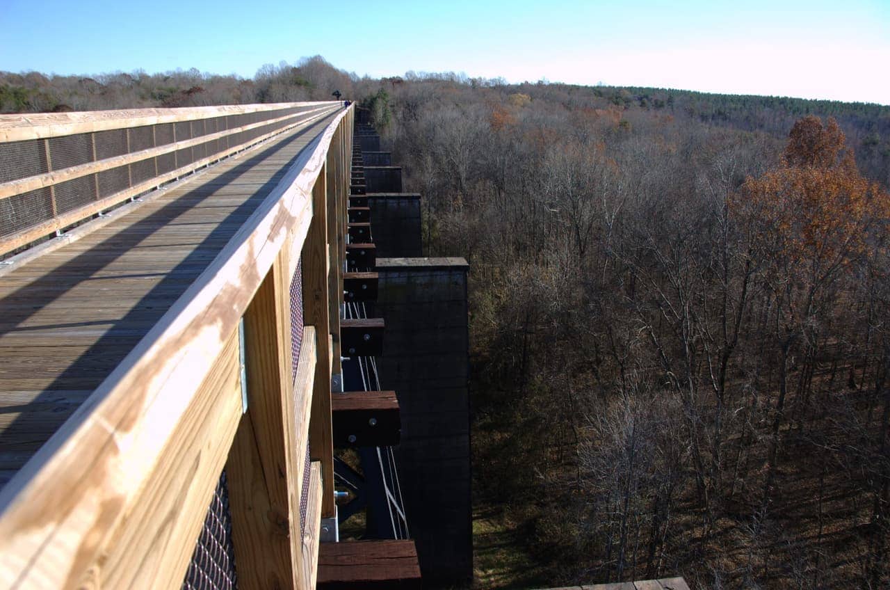 High Bridge over the Appomattox River on High Bridge Trail State Park, Virginia